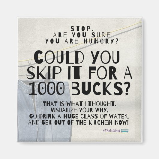 おもしろいの減量のダイエットの磁石 マグネット (正面)