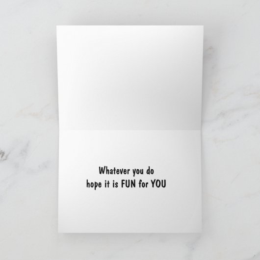 おもしろいの準備 – **10**誕生日 カード (内部)