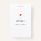 おもしろいの漫画の子供のコスチューム小児医師 バッジ (裏面)