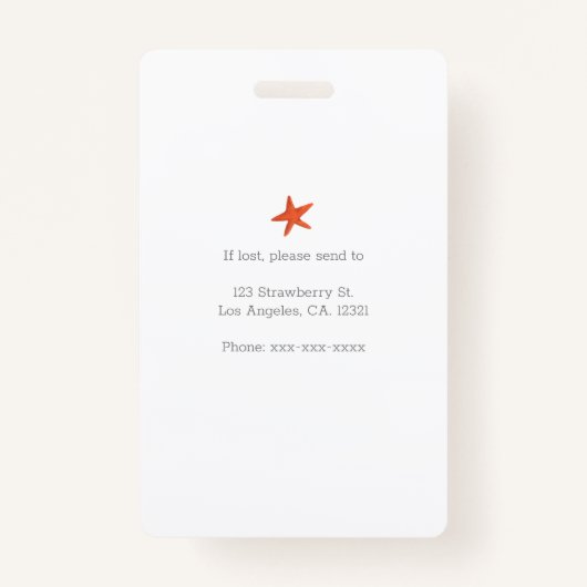 おもしろいの漫画の子供のコスチューム小児医師 バッジ (裏面)