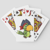 おもしろいの漫画の海賊オウム トランプ (裏面)