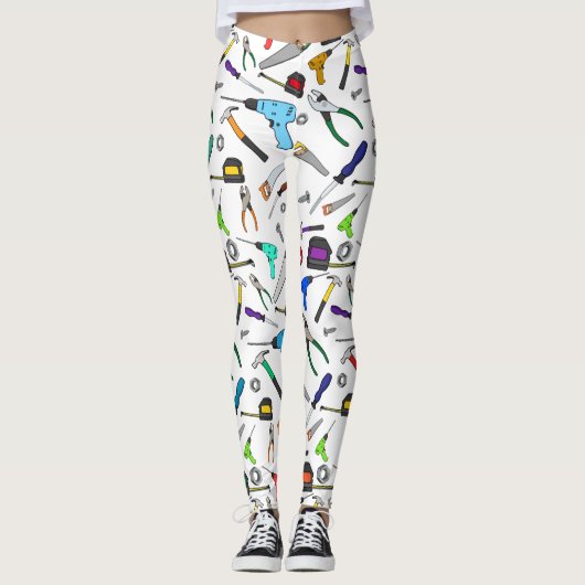 おもしろいの漫画はハードウェアイラストレーションパターンに用具を使います レギンス (正面)