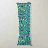 おもしろいの漫画パターンティール(緑がかった色) ボディピロー (正面縦)