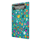 おもしろいの漫画パターンティール（緑がかった色） ミニクリップボード (アングル2)