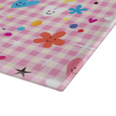 おもしろいの漫画パターンピンク カッティングボード (角)