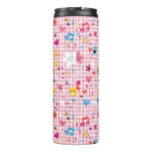 おもしろいの漫画パターンピンク タンブラー (裏面)