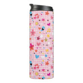 おもしろいの漫画パターンピンク タンブラー (回転右)