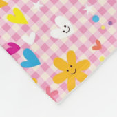 おもしろいの漫画パターンピンク フリースブランケット (角)