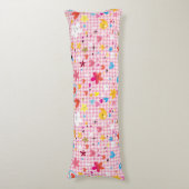 おもしろいの漫画パターンピンク ボディピロー (正面縦)