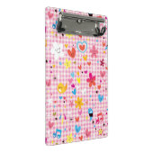 おもしろいの漫画パターンピンク ミニクリップボード (アングル)