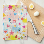 おもしろいの漫画パターン キッチンタオル (四つ折り)