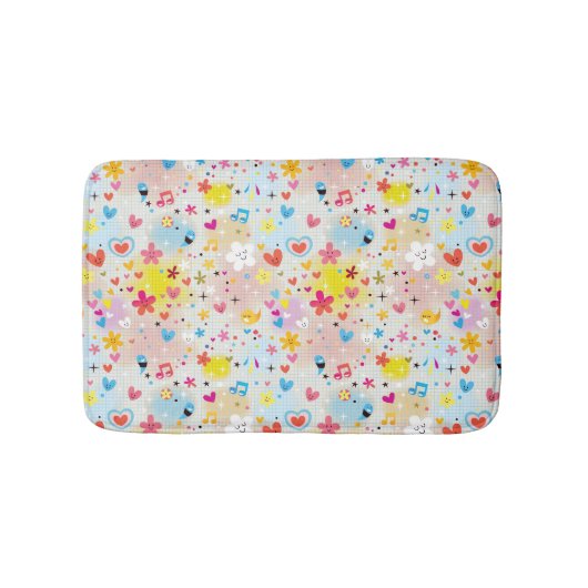 おもしろいの漫画パターン バスマット (正面)