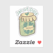 おもしろいの漬物の瓶ディルのフード恋人 シール (シート)