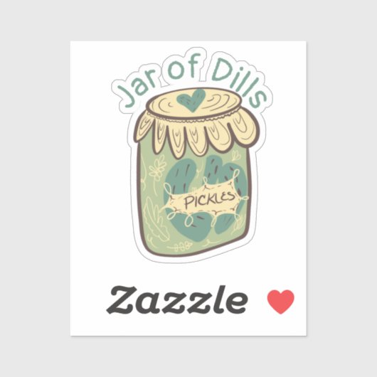 おもしろいの漬物の瓶ディルのフード恋人 シール (シート)