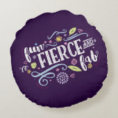 おもしろいの激しく、すてきな綿の円形の枕 ラウンドクッション (裏面)