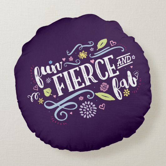 おもしろいの激しく、すてきな綿の円形の枕 ラウンドクッション (裏面)