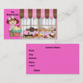 おもしろいの焼いた食品の縫いぐるみ人形の名刺 名刺 (正面/裏面)