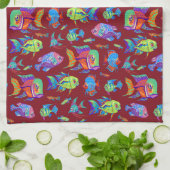 おもしろいの熱帯魚 キッチンタオル (折り畳み)