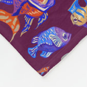 おもしろいの熱帯魚 フリースブランケット (角)