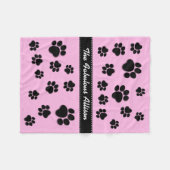 おもしろいの犬の恋人A06Aのピンクのためのよくはしゃぐな足のプリント フリースブランケット (正面(横))