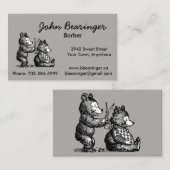 おもしろいの理容師の名刺-カスタマイズために用意して下さい 名刺 (正面/裏面)