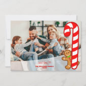 おもしろいの甘いクリスマスジンジャーブレッド – キャンディーケーン – 奇数のアウト シーズンカード (正面)