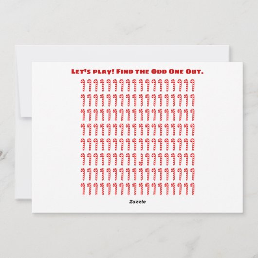 おもしろいの甘いクリスマスジンジャーブレッド – キャンディーケーン – 奇数のアウト シーズンカード (裏面)