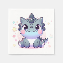 おもしろいの甘い恐竜の赤ちゃんシャワー スタンダードカクテルナプキン