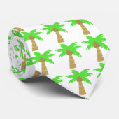おもしろいの白の熱帯ビーチのテーマのヤシの木 ネクタイ (ロール)
