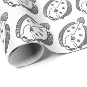 おもしろいの白黒魚 ラッピングペーパー (ロールコーナー)