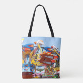 おもしろいの真夏カラフル写真 トートバッグ (裏面)