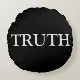 おもしろいの真実と白と黒での挑戦 ラウンドクッション