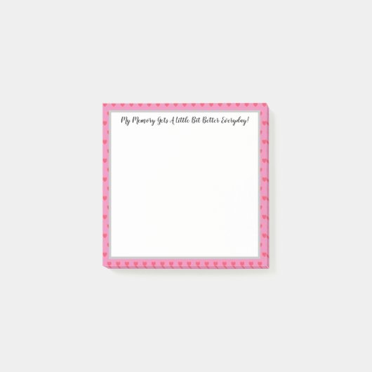 おもしろいの確認後®メモ、3" x 3" ポストイット (正面)