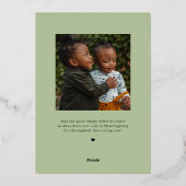 おもしろいの秋のホイル感謝祭フォトカード 箔シーズンカード (裏面)