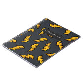 おもしろいの稲妻のスケッチパターン|はあなたの名前を加えます ノートブック (左側)