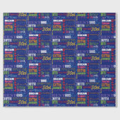 おもしろいの第30誕生会のパーソナライズなモノグラム ラッピングペーパー (フラット)