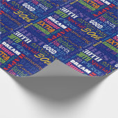 おもしろいの第30誕生会のパーソナライズなモノグラム ラッピングペーパー (角)