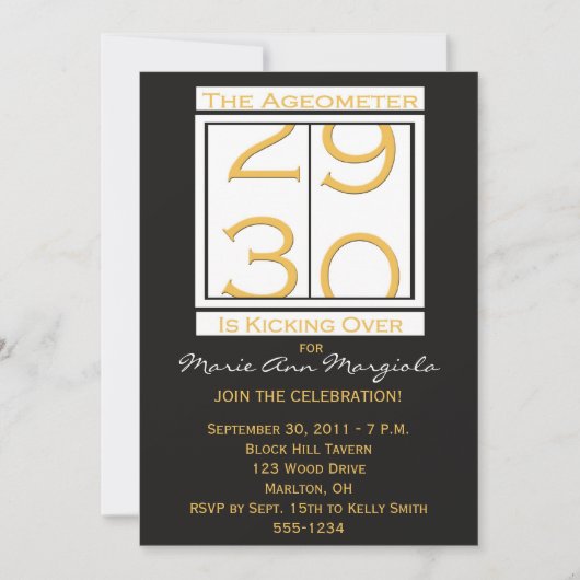 おもしろいの第30誕生日のパーティの招待状 招待状 (正面)