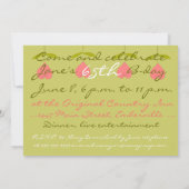 おもしろいの第65誕生日の招待状 招待状 (裏面)