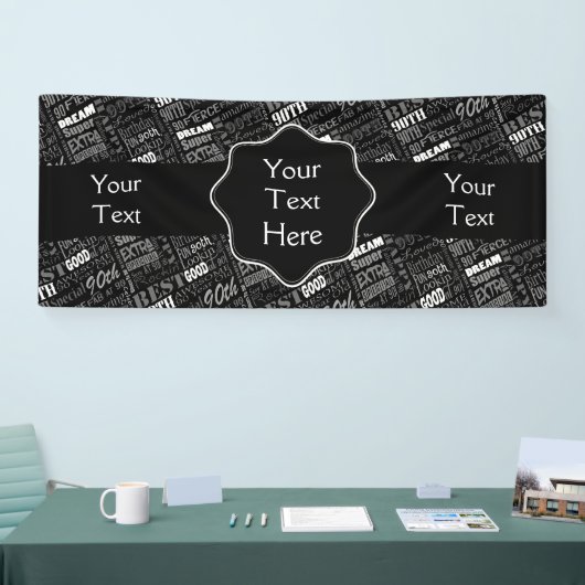 おもしろいの第90誕生会のパーソナライズなモノグラム 横断幕 (トレードショー)