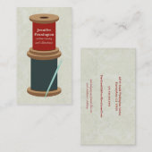 おもしろいの糸および針のカスタムな裁縫の名刺 名刺 (正面/裏面)