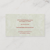 おもしろいの糸および針のカスタムな裁縫の名刺 名刺 (裏面)