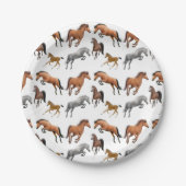 おもしろいの紙皿を持っているハンターのジャンパーの馬 ペーパープレート (正面)