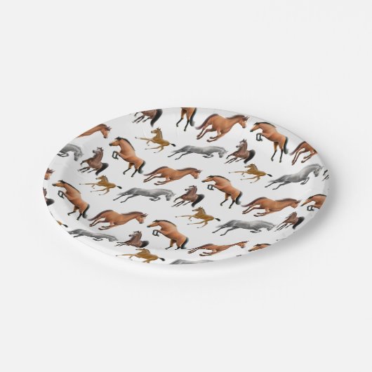 おもしろいの紙皿を持っているハンターのジャンパーの馬 ペーパープレート (アングル)
