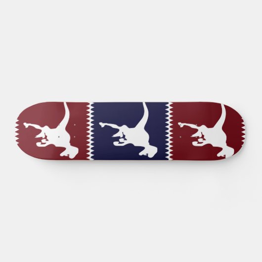 おもしろいの紫系統Tのレックスの恐竜の正方形パターン スケートボード (横)