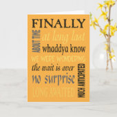 おもしろいの結婚カードが最後に時間について カード (黄色い花)