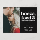 おもしろいの結婚写真の日付の保存 案内ポストカード (正面)