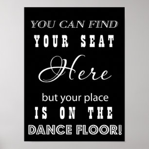 おもしろいの結婚合図披露宴ダンスと座席 ポスター