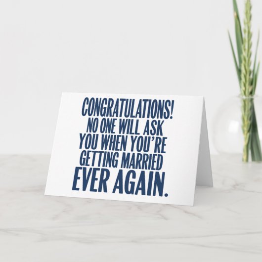 おもしろいの結婚婚約おめでとう結婚した 招待状 (正面)