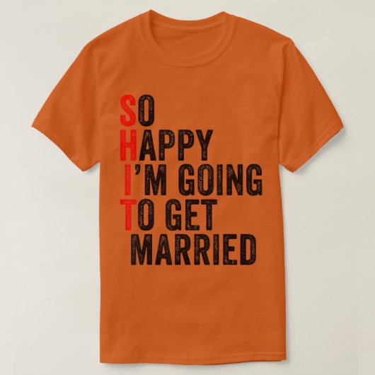 おもしろいの結婚皮肉な新郎婚約マール Tシャツ (デザイン正面)